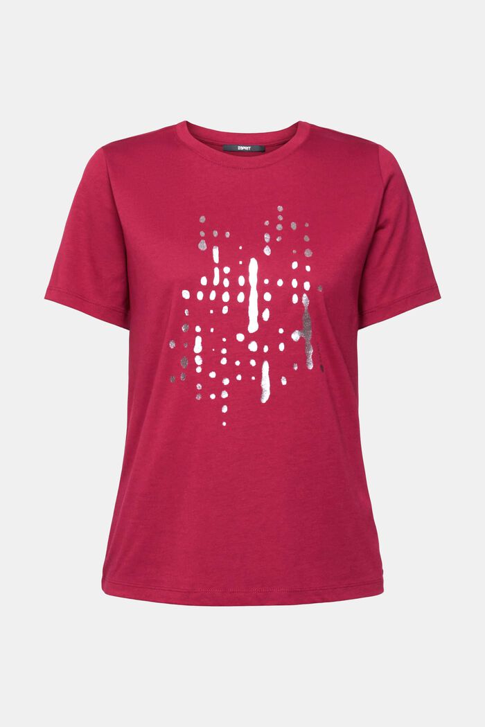 T-shirt med logo, TENCEL™-mix, CHERRY RED, detail image number 2
