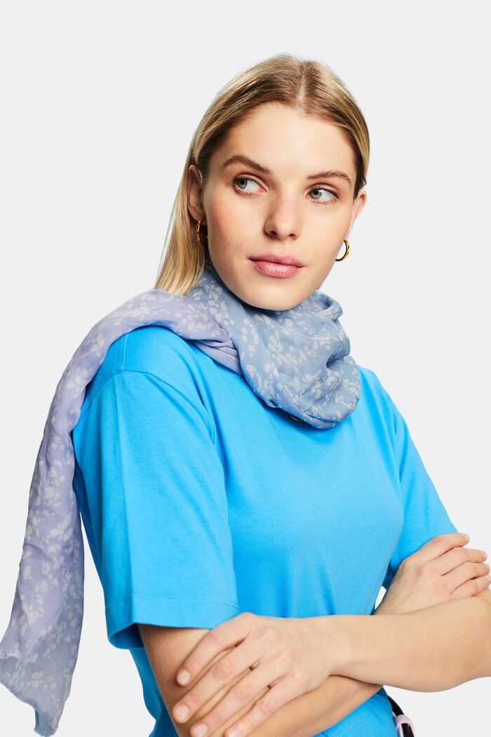 Lätt mönstrad scarf, LIGHT BLUE, detail image number 2