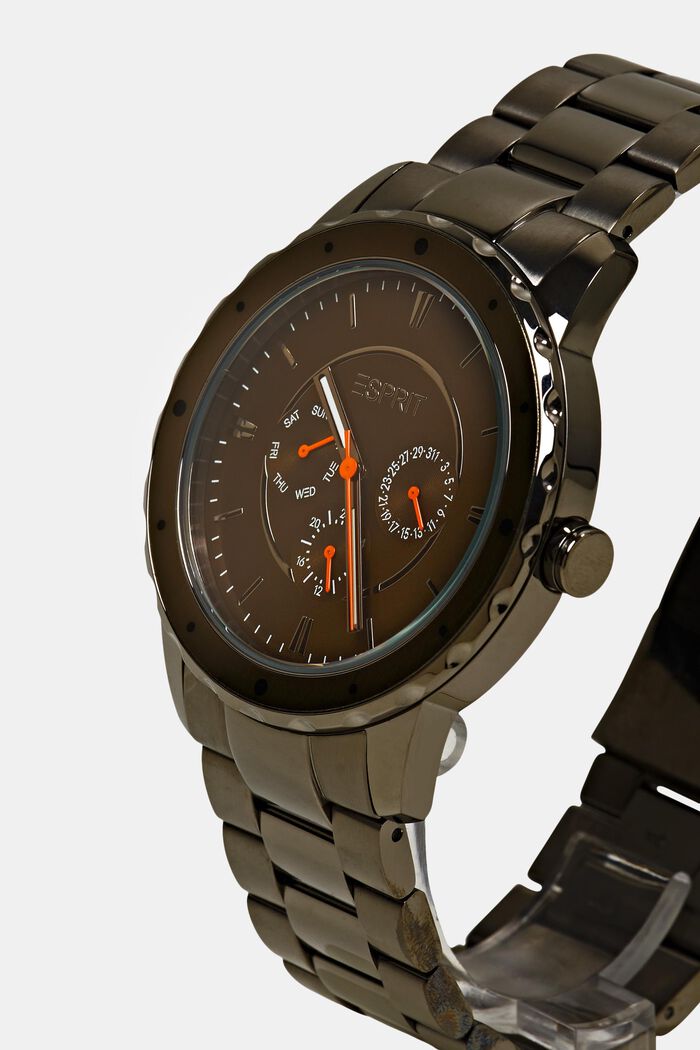 Klocka i rostfritt stål med länkarmband, GREY, detail image number 1
