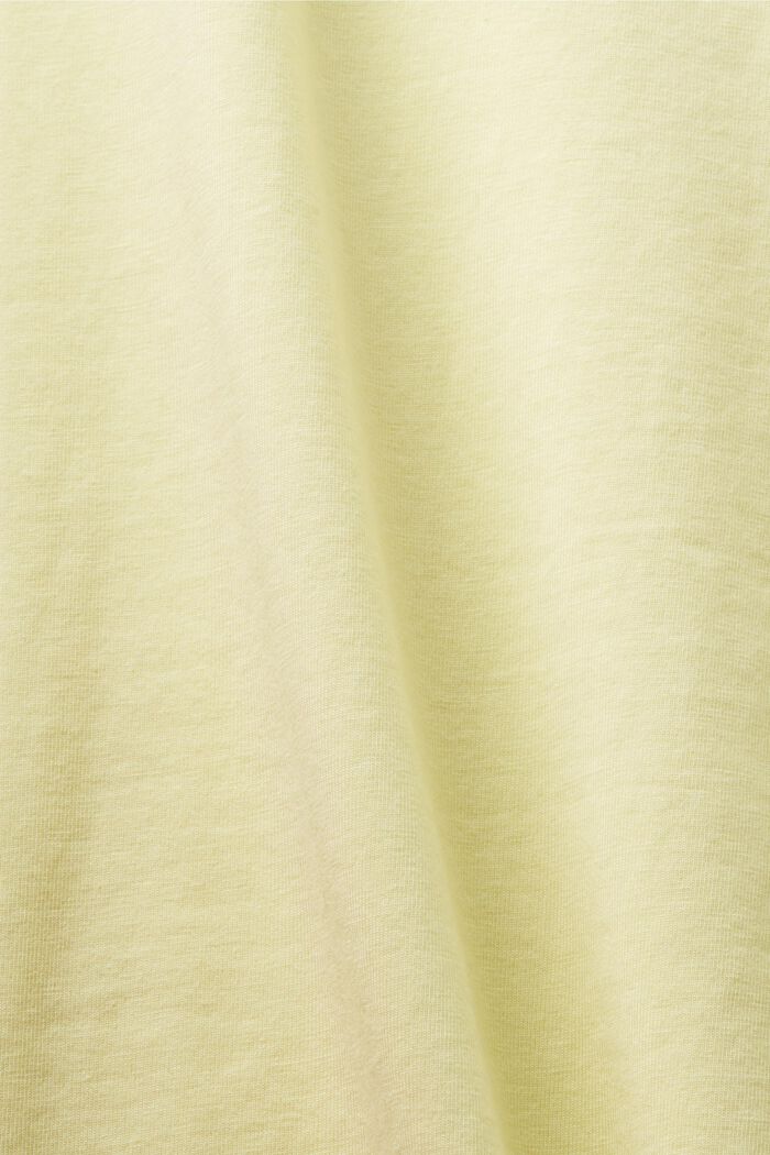 Rundringad T-shirt, LIME YELLOW, detail image number 5
