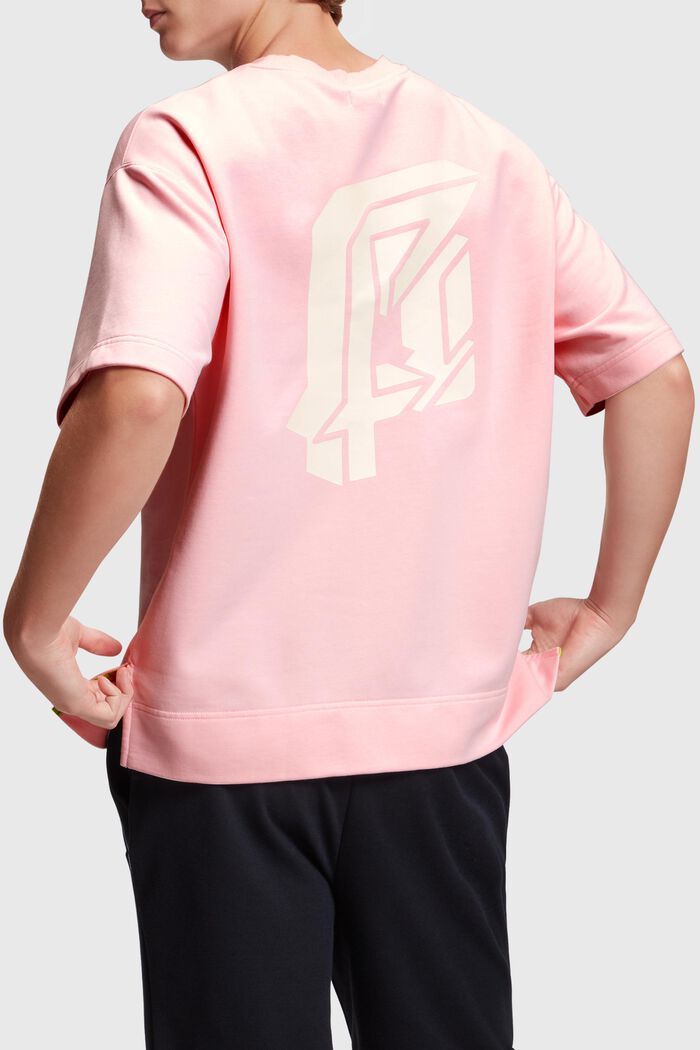 Sweatshirt i avslappnad passform med neontryck, LIGHT PINK, detail image number 1