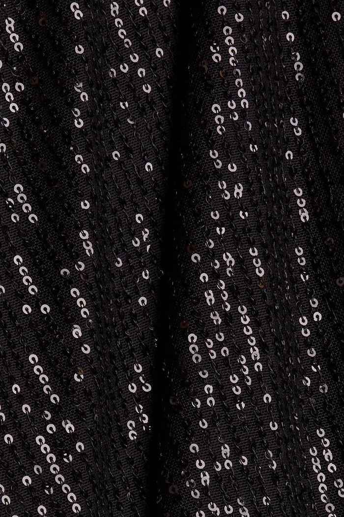 Minikjol med paljetter och rynkning, BLACK, detail image number 4