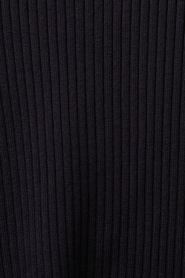 Randig ribbstickad topp, BLACK, detail image number 5