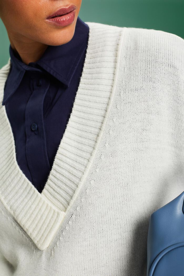 V-ringad tröja i ull-kashmirblandning, ICE, detail image number 3