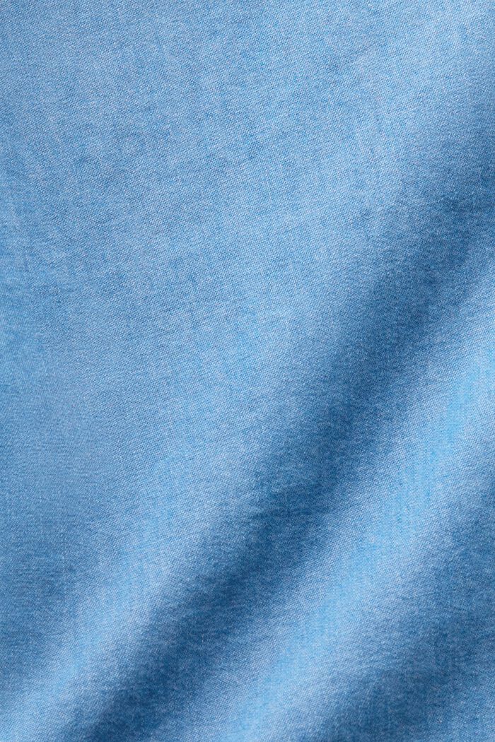 Kortare skjortblus i denim, BLUE LIGHT WASHED, detail image number 5