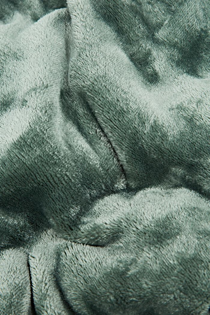 Pläd i fleece, DARK GREEN, detail image number 2