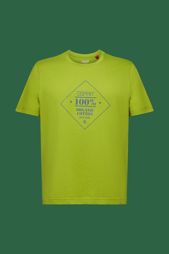 T-shirt i bomull med logotryck, LEAF GREEN, detail image number 6