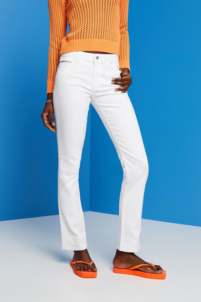 Jeans med dragkedjedetalj, WHITE, detail image number 0