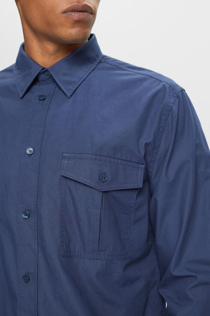 Utilityskjorta i bomull, GREY BLUE, detail image number 1