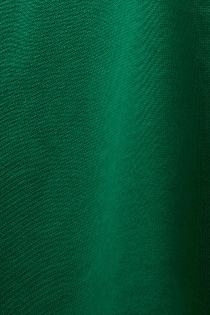Huvtröja i ekologisk bomull med broderad logo, DARK GREEN, detail image number 4