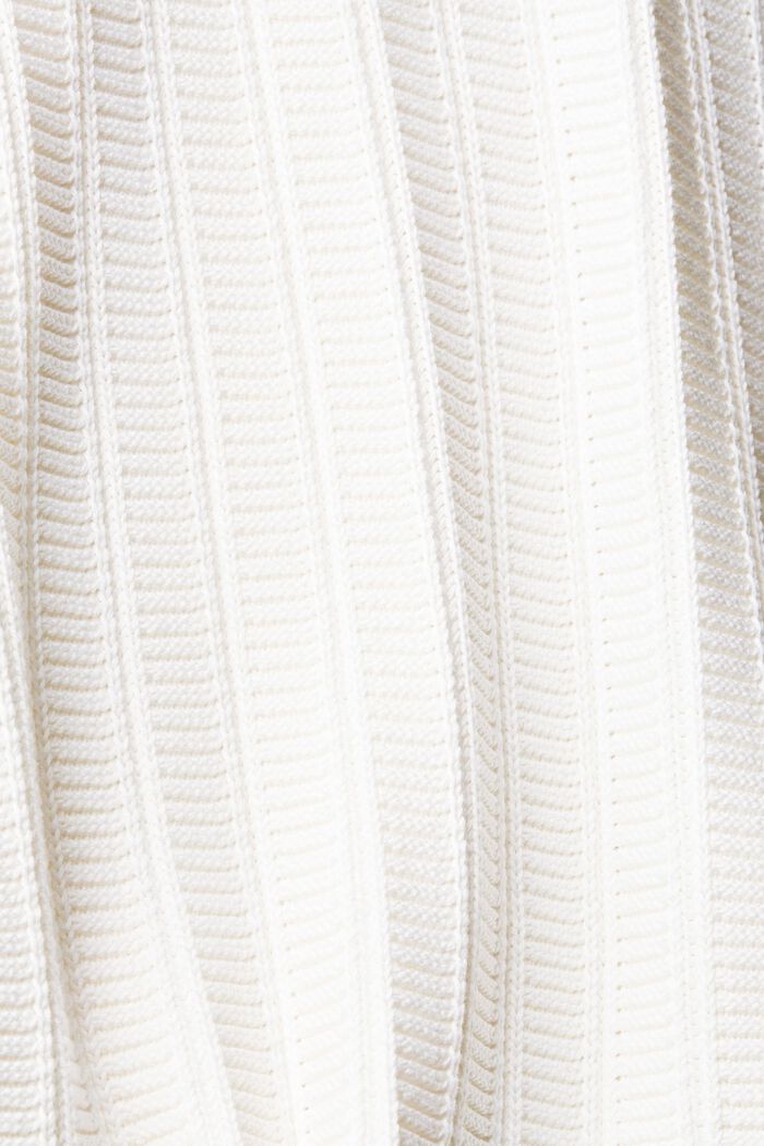 Strukturstickad tröja, OFF WHITE, detail image number 5