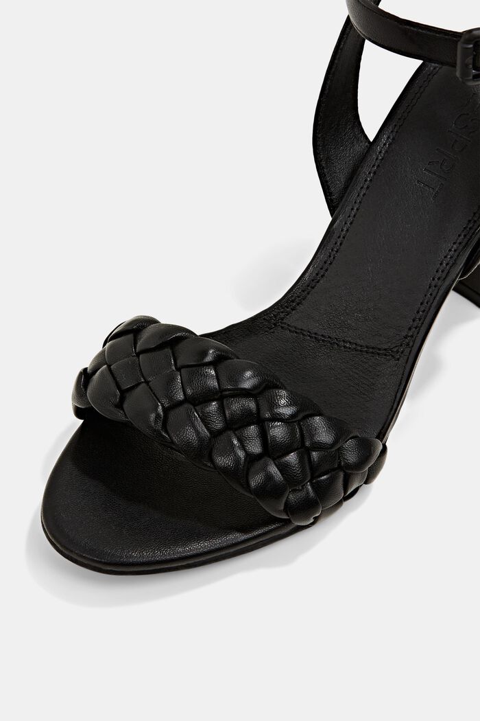 Sandaler med blockklack, BLACK, detail image number 4