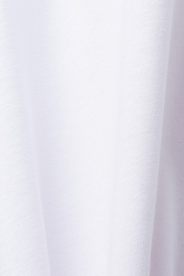 Tenniströja i jersey, bomullsblandning, WHITE, detail image number 5
