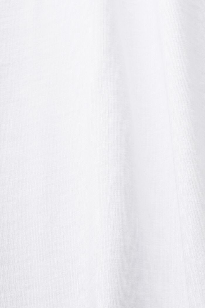 T-shirt i bomullsjersey med logo, WHITE, detail image number 4