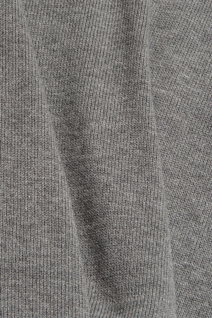 Stickad basklänning med ekobomull, MEDIUM GREY, detail image number 4