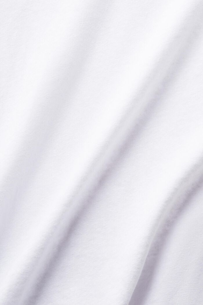 T-shirt i bomull-linnemix, WHITE, detail image number 5