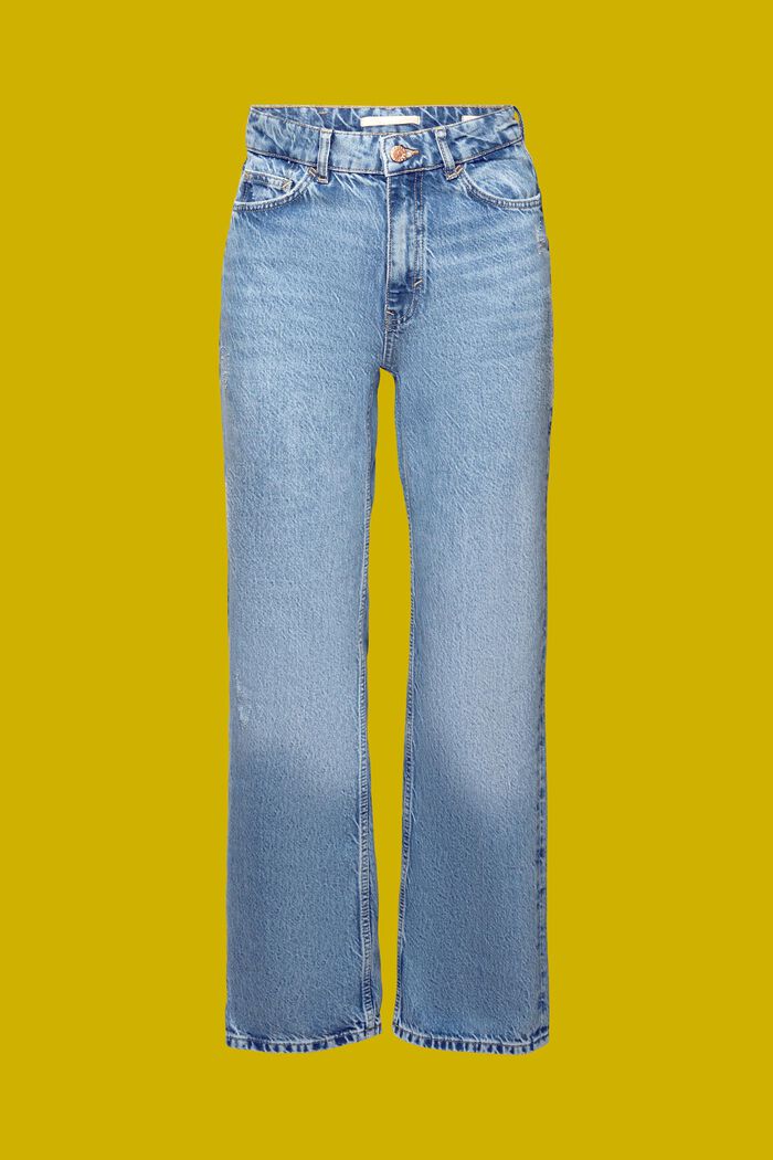 Jeans i 80-talsmodell med rak passform, BLUE MEDIUM WASHED, detail image number 6