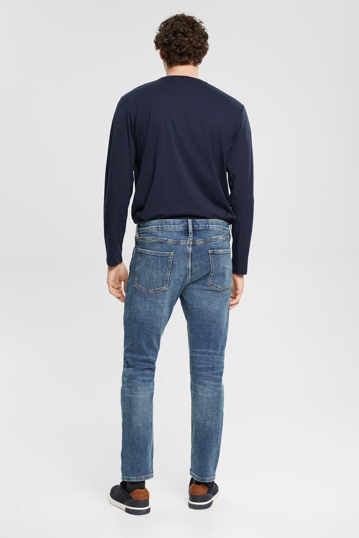 Jeans med borstad insida, BLUE MEDIUM WASHED, detail image number 3