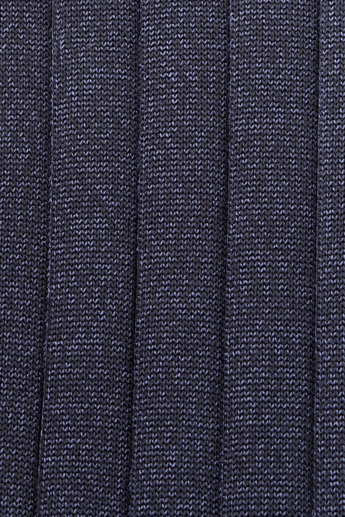 Glänsande ribbstickad klänning, PETROL BLUE, detail image number 4