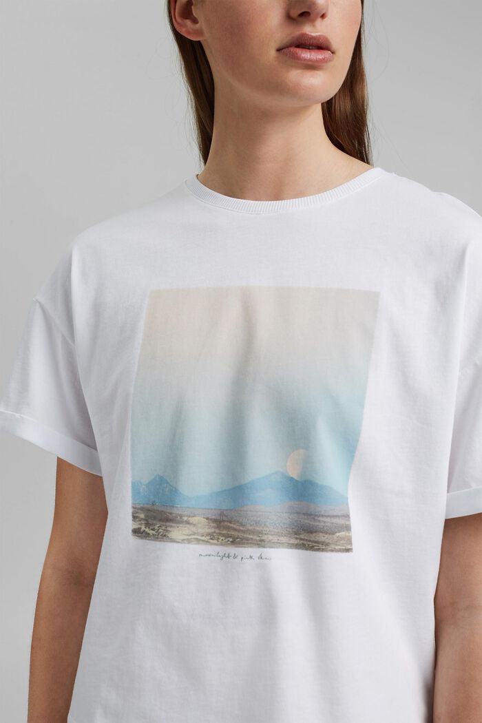 T-shirt med fototryck, 100% bomull, WHITE, detail image number 2