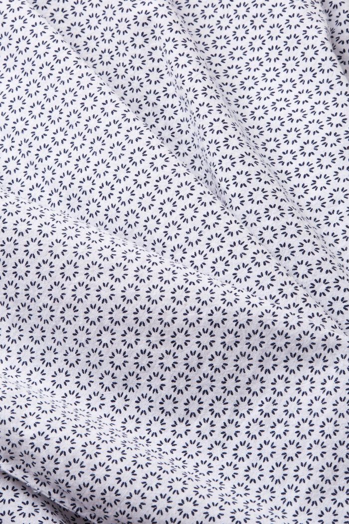 Tryckt skjorta i linneblandning, WHITE, detail image number 4