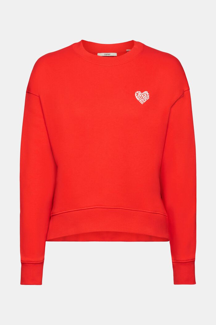 Sweatshirt med logo, RED, detail image number 6