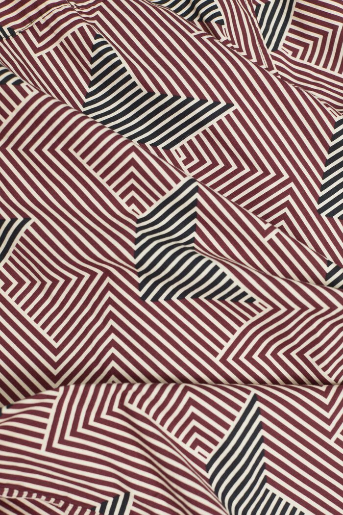 Skjorta med geometriskt tryck och normal passform, GARNET RED, detail image number 6