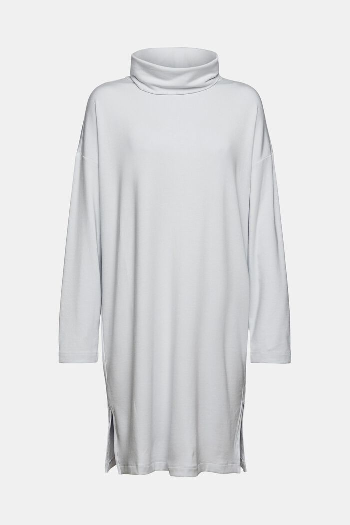 TENCEL™: Jerseyklänning med polokrage, PASTEL GREY, detail image number 2