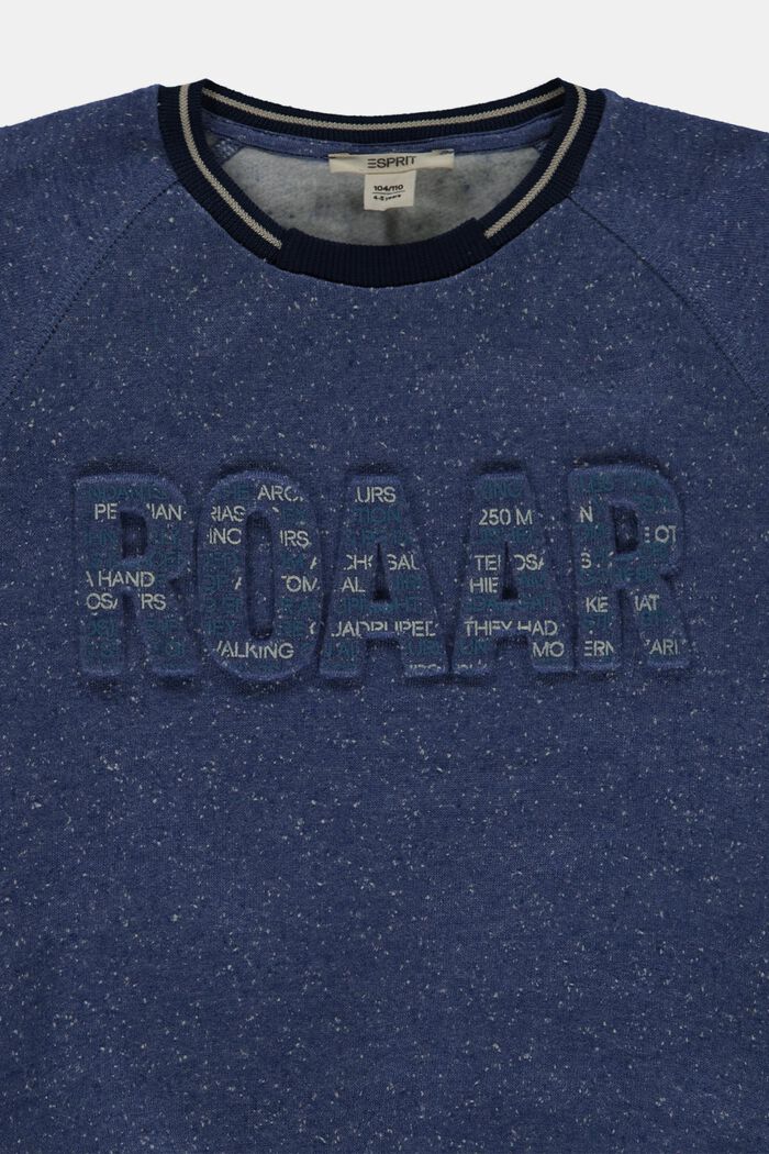 Sweatshirt med 3D-artwork, 100% bomull, BLUE, detail image number 2