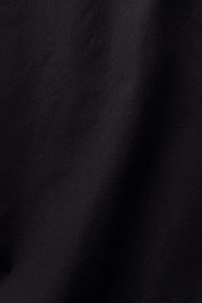 Kortärmad skjorta i bomullspoplin, BLACK, detail image number 5