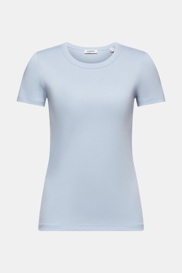 Kortärmad T-shirt i bomull, LIGHT BLUE, detail image number 6