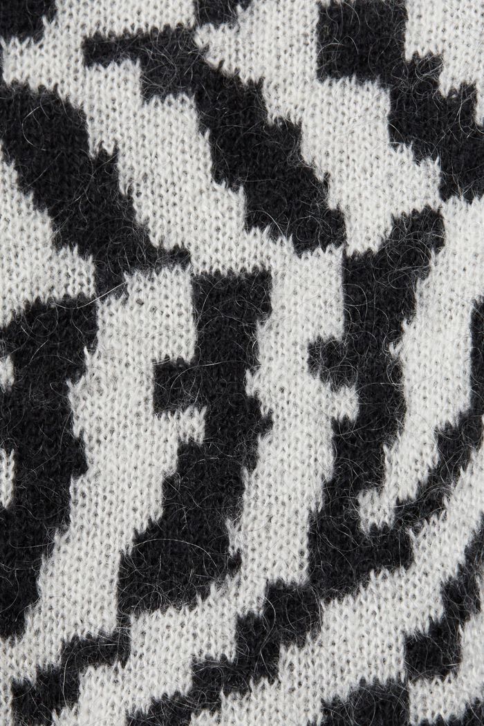 Tröja i blandning av ull och mohair, BLACK, detail image number 4