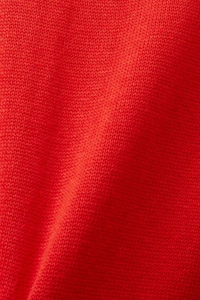 Stickad miniklänning med polokrage, RED, detail image number 5
