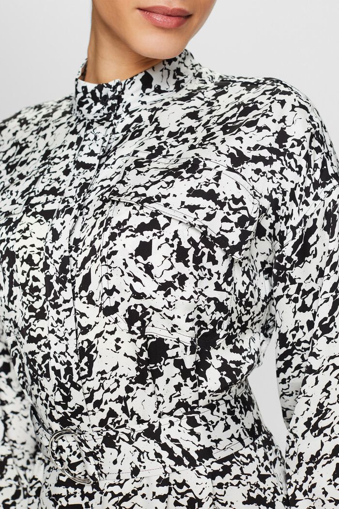 Mönstrad skjortklänning i satin, ICE, detail image number 3