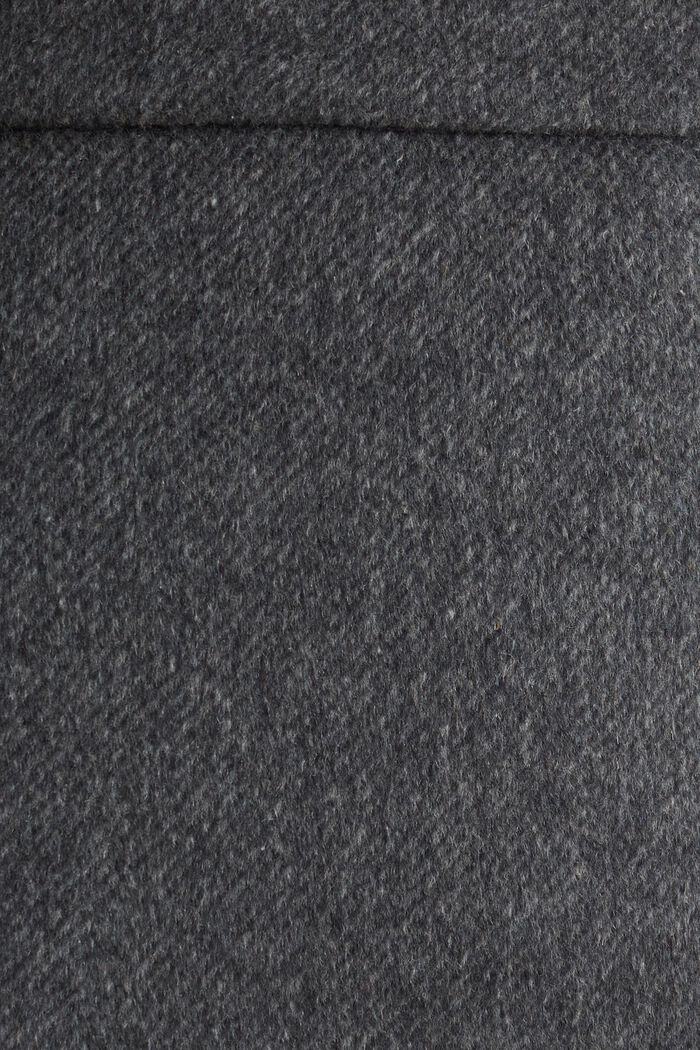 Med ull: elegant, A-linjeformad kjol, DARK GREY, detail image number 4