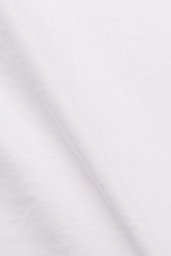 T-shirt med tryck ton-i-ton, 100 % bomull, WHITE, detail image number 6