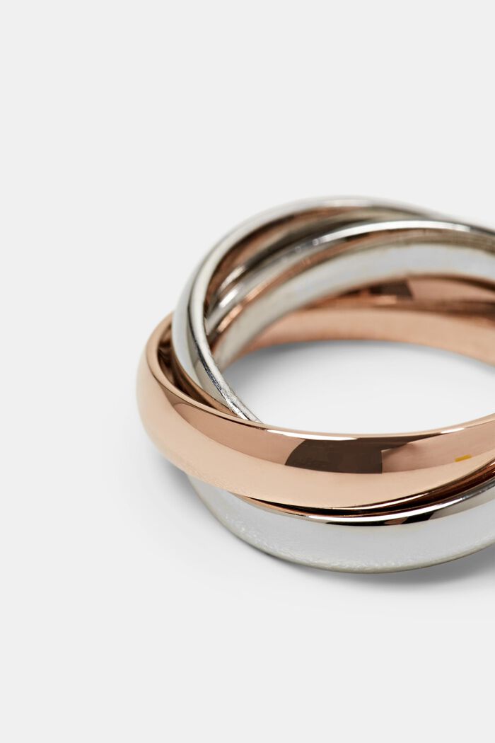 Trio-ring i rostfritt stål, ROSEGOLD, detail image number 1
