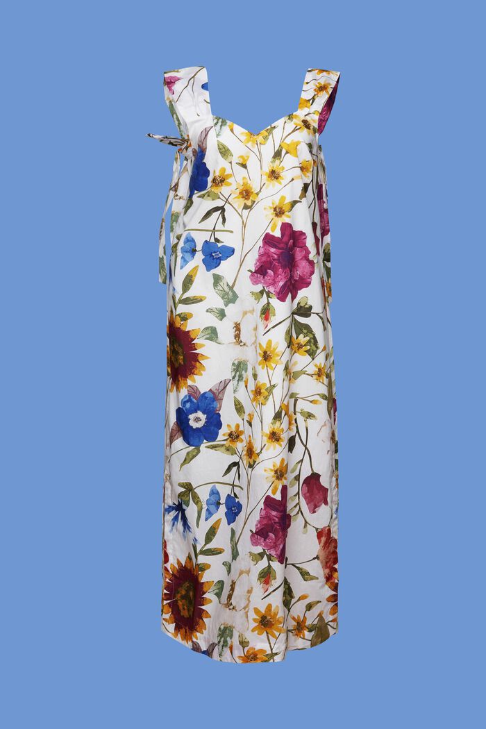 Midiklänning med mönster, WHITE, detail image number 6