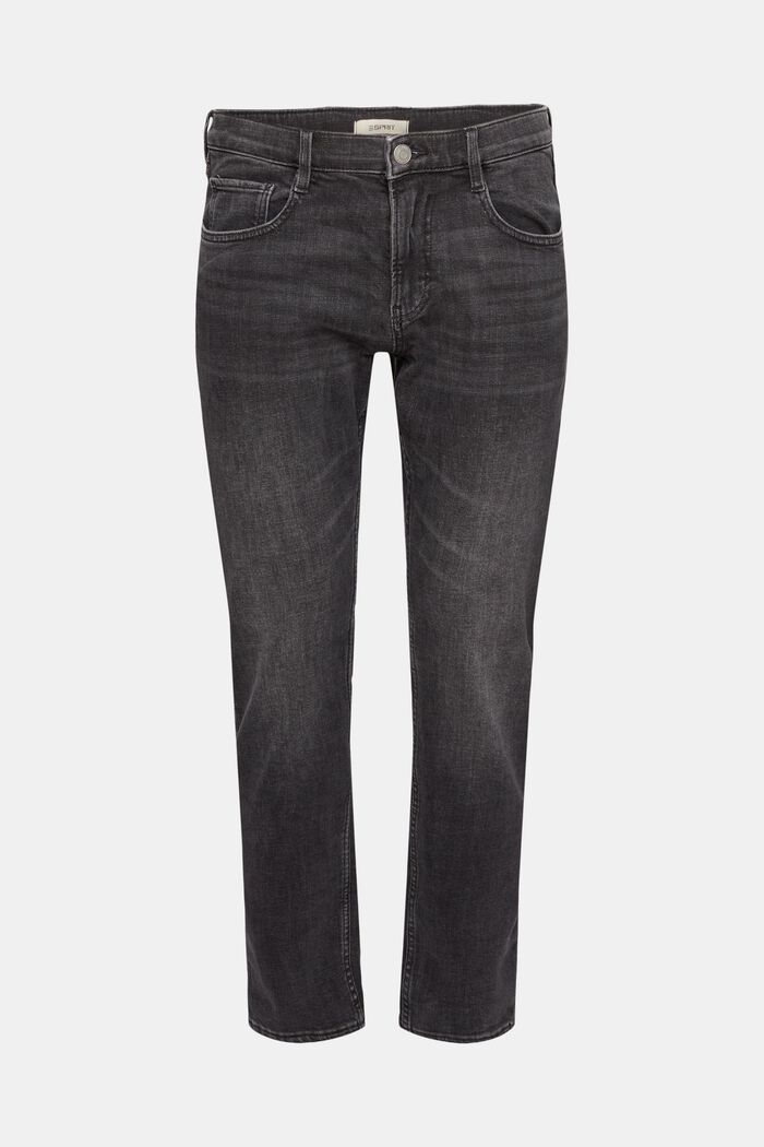 Jeans med smal passform, BLACK MEDIUM WASHED, detail image number 6