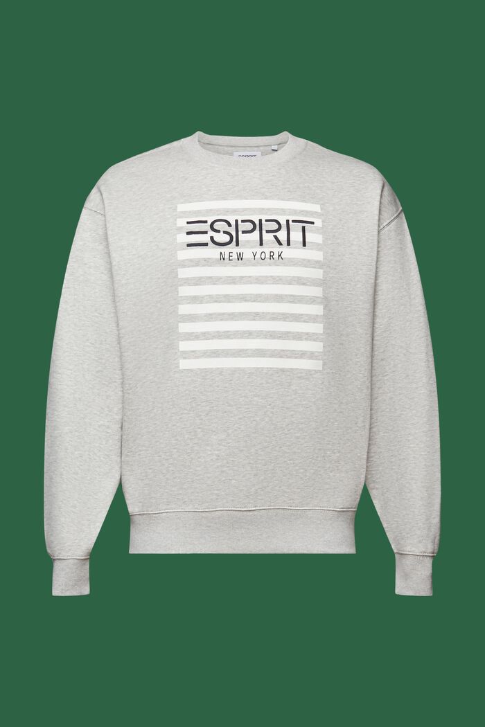 Sweatshirt med logo, LIGHT GREY, detail image number 6