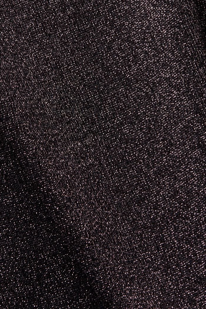 Stickad miniklänning i metallic, BLACK, detail image number 6
