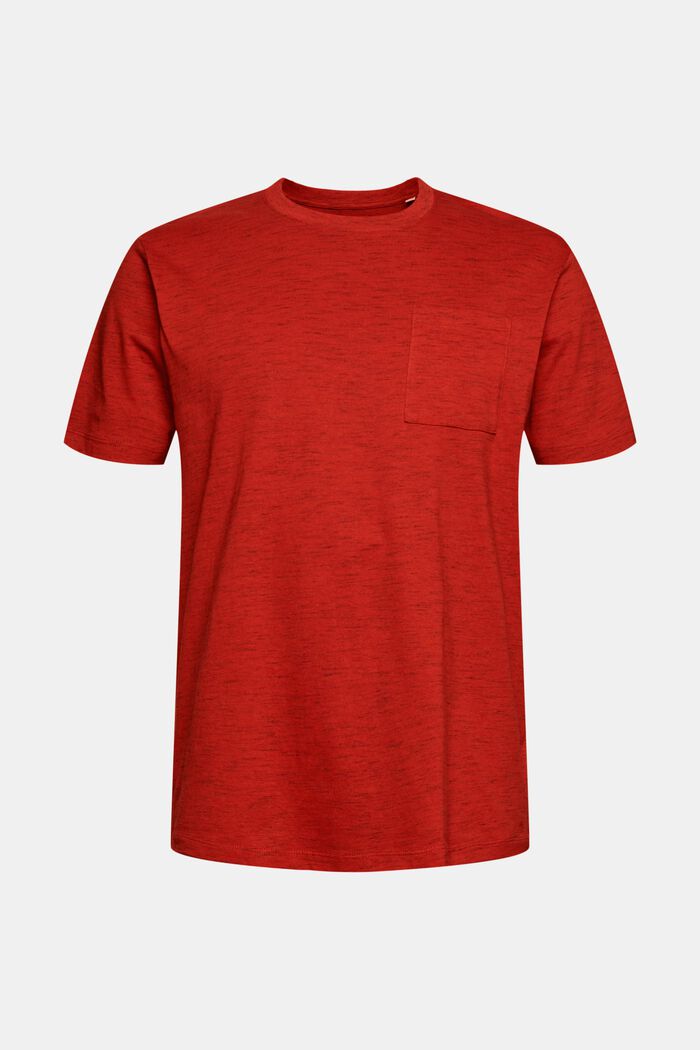 T-shirt i jersey av bomullsblandning, RED ORANGE, overview
