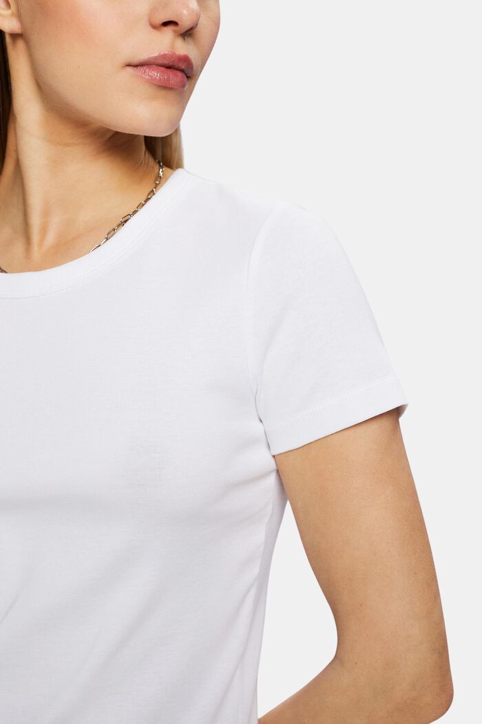 Kortärmad T-shirt i bomull, WHITE, detail image number 2