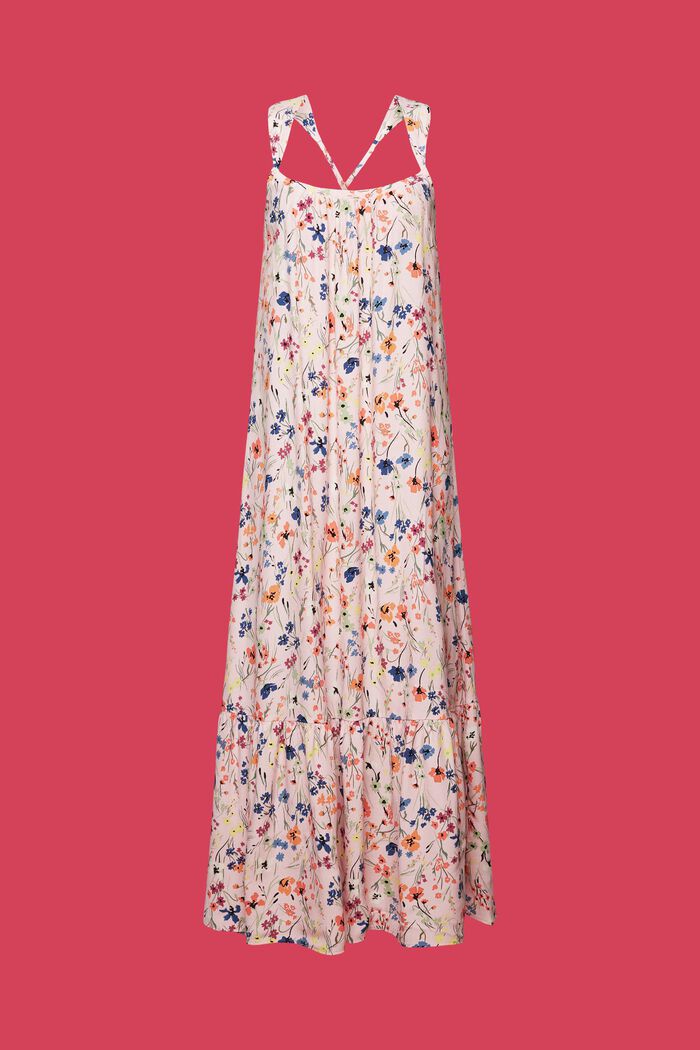 Midiklänning med mönster, LIGHT PINK, detail image number 6