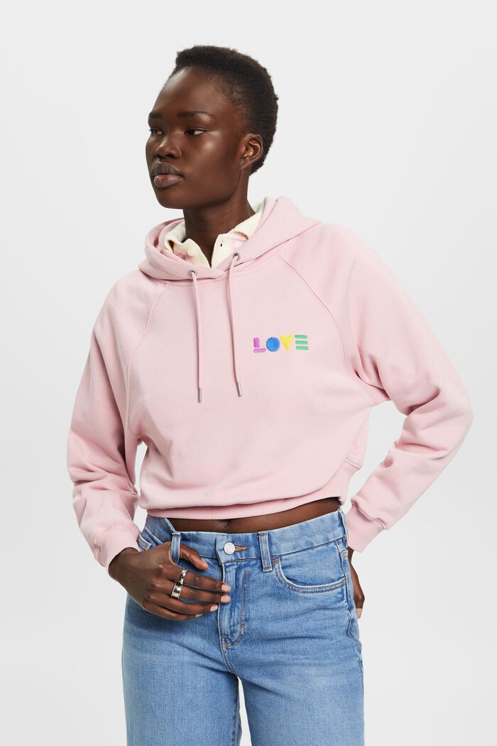 Sweatshirt med huva, PINK, detail image number 0
