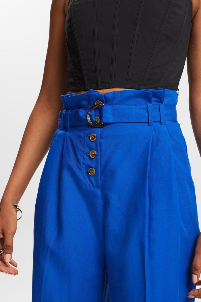 Mixa och matcha: kort culottebyxa med hög midja, BRIGHT BLUE, detail image number 4
