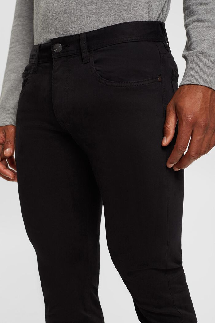 Jeans med smal passform, ekologisk bomull, BLACK, detail image number 0