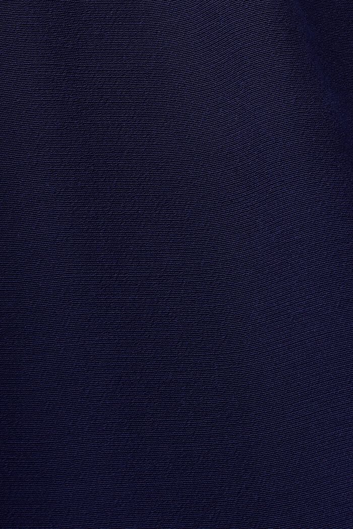 A-linjeklänning med smockad midja, NAVY, detail image number 4