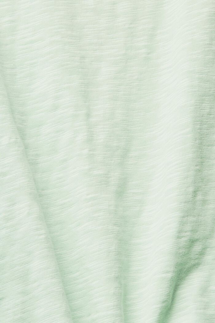 T-shirt med rynkade axlar, PASTEL GREEN, detail image number 4