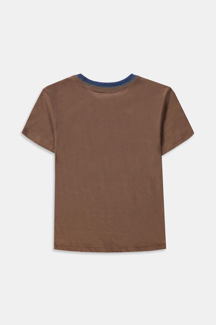 T-shirt med tryck i 100% bomull, TAUPE, detail image number 1